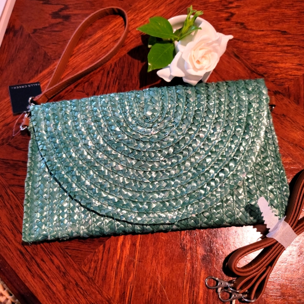 Falls Creek Nautical Straw Clutch/Crossbody